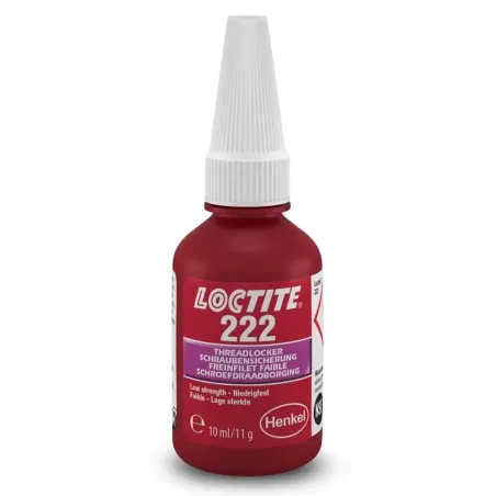 Loctite 222 Frein-filet faible résistance pour fixations ajustables 10ml - Par 12