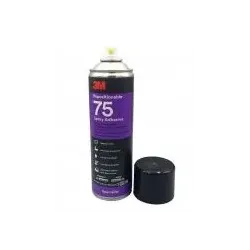 Colle en spray 3M 75 Repositionnable pour collage textiles 500ml