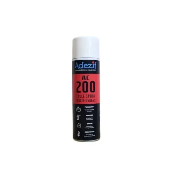 Colle Adezif AC200 aérosol, séchage rapide et polyvalente 500ml