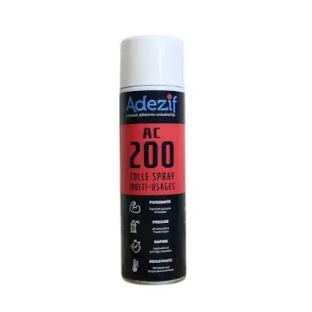 Colle Adezif AC200 aérosol, séchage rapide et polyvalente 500ml