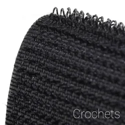 Ruban auto-agrippant Velcro PS14 -  crochet noir - 10mm x 25m