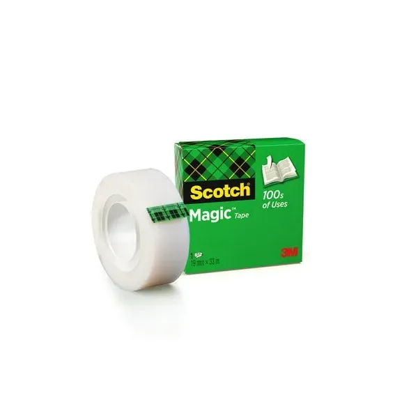 Ruban adhésif Scotch 3M 810 - Scotch Magic Tape ruban invisible mat 19mm x 33m