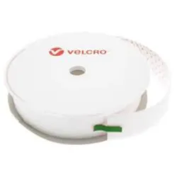 Velcro scratch adhésif PS18 blanc - Crochet - Spécial PVC - 50mm x 25m