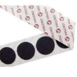 Pastilles Velcro adhésif PS14 Noir -  Crochet - 19mm x 1120 Past