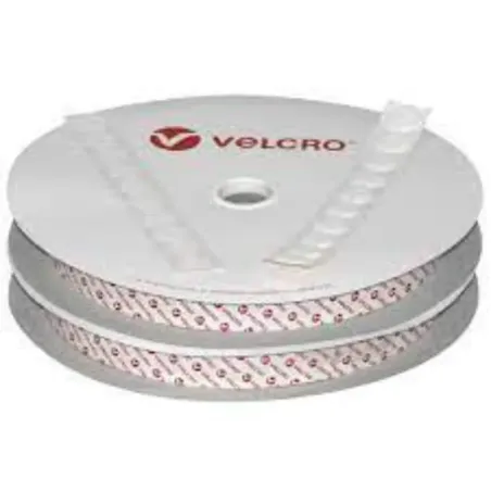 Velcro PS14 pastilles auto agrippantes Blanc -Boucle - 15mm x 1300Past