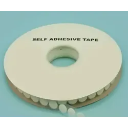 Pastille auto agrippante adhésive Maille Ø15mm Blanc